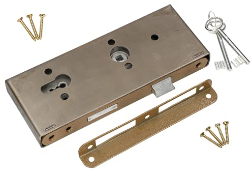 KOTARBAU® Einsteckschloss 72x50mm mit Schlosskasten Buntbart-Ausführung Universal Rechts und Links