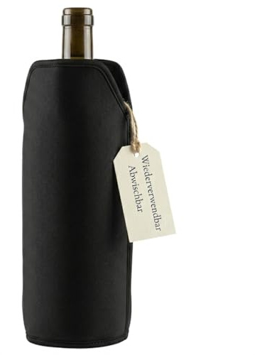 MIJOMA Vinkylare kylmanschett för flaskor – flexibel flaskkylning med återanvändbar kylförpackning för vin, champagne och drycker
