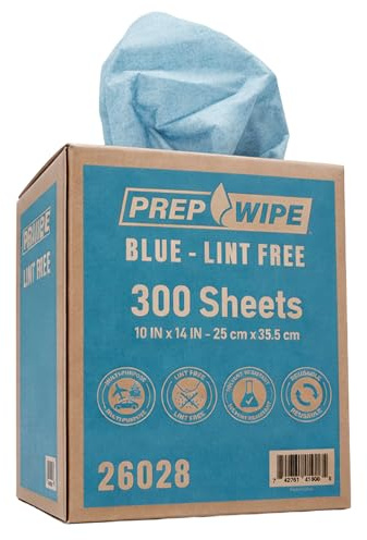 LAUCO PrepWipe kraftiga rengöringshanddukar, luddfria rengöringshanddukar, industriella pappershanddukar, engångshanddukar paket med 300 ark 25 x 35 cm