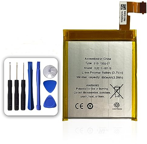 XITAIAN 3.7V 3.3Wh 890mAh S2011-001-S MC265360 515-1058-01 Sostituzione della Batteria per 4th 5th 6th D01100 E-Book, E-Reader (con 8 Pezzi di Strumento di Riparazione)