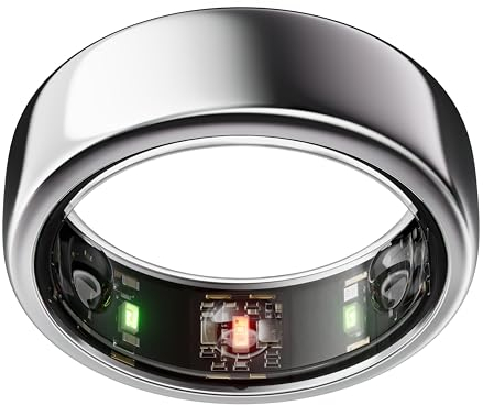 Oura Gen3 Horizon Smart Ring - Size 9, Silver | Sleep, Heart Rate and Fitness Tracking Wearable - Up to 7 Day Battery Life - iOS/Android Compatible - Size First with Oura Sizing Kit