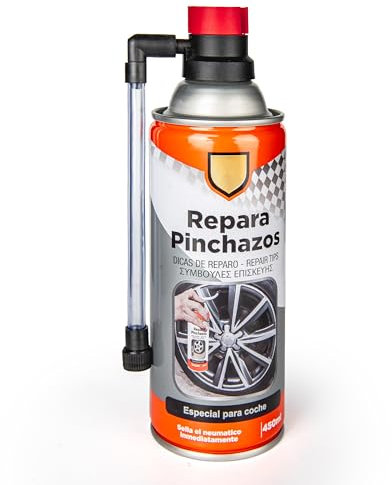 Kit Repara Pinchazos Especial para Coche 450ml Sella el Neumatico Inmediatamente - Sellador Emergencia para Reparar Ruedas (1)