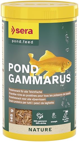 Pond Gammarus Mix 1.000 ml (145 g) | Spuntino ad alto contenuto proteico per tutti i pesci da laghetto | mix per il trasporto di laghetti | cibo per pesci rossi
