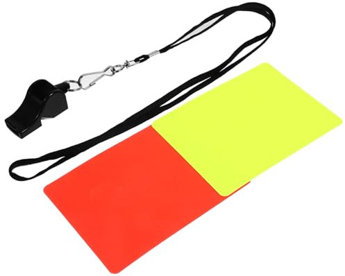 Kisangel Fußball Schiedsrichter Karten Gelb Rote Karte Spiel Pfeife Umhängeband Leicht Kompakt Mitnahme Sport