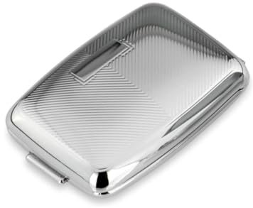 Pillendose mit Gravurfeld 2 Fächer 7x4,5x2 cm Silber Plated versilbert