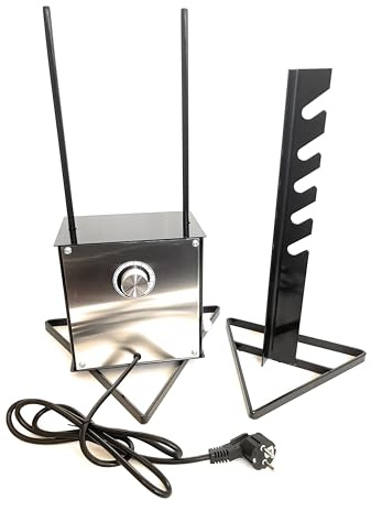 ALLEGRI Asador profesional eléctrico gigante con velocidad variable, capacidad 40 kg sin pincho