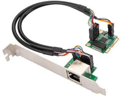 SHOOYIO Carte réseau PCIe Gigabit Ethernet 2,5 Gbit/s à port unique 10/100/1000 M/2,5 Gbps pour serveurs