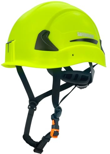 SAFEBUILDER G2E Safety Helmet Type 2 Class E Hard Hats with EPS Foam Liner Lightweight Adjustable Size for Eletrical Construction Rescue Work at Height OSHA (Fluorescent Yellow Type 2-G2E)