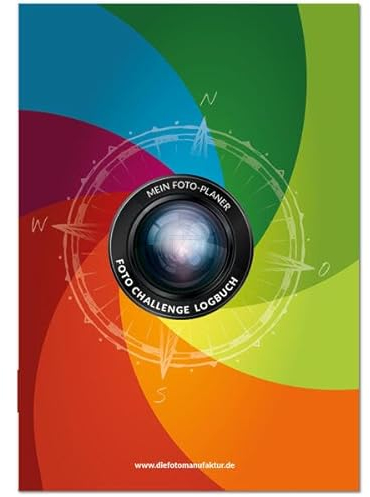 Fotografie Challenge Logbuch – Praktischer FOTO-PLANER zum Ausfüllen: Aufgaben, Fotoprojekte, Inspiration, Notizbuch, Terminplaner - Geschenk-Idee für Fotografen