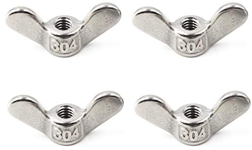 Juego de tuercas de mariposa de acero inoxidable 304 M10, 4 unidades