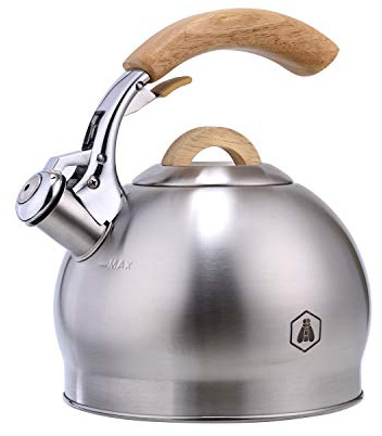 LAGUIOLE - Bouilloire Sifflante 3 L - Manche en Bois - Pour tous types de feux