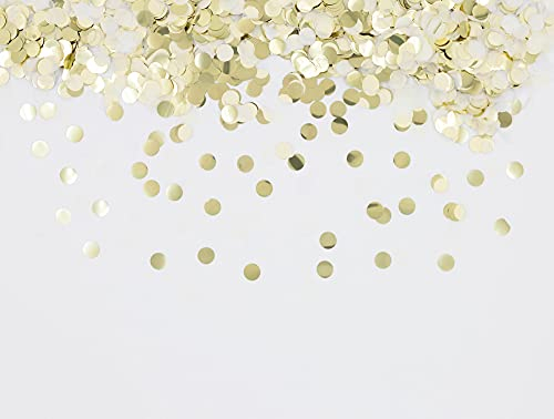 Cavore Konfetti Gold/weiß, 1cm rund, 30g, 1500 Stück – Elegante Partydeko für Geburtstag, Kindergeburtstag, Hochzeit, Babyparty