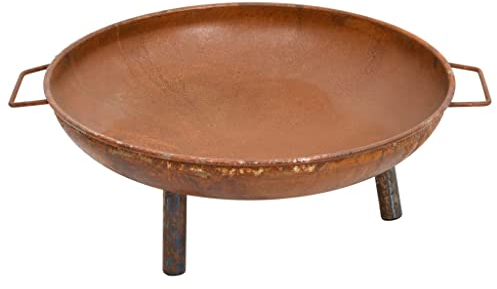 vidaXL Foyer Bol de Feu d'Extérieur Foyer de Jardin Chauffage de Terrasse Foyer de Patio Bol de Feu de Jardin Arrière-Cour 67,5x58x22,5 cm Acier