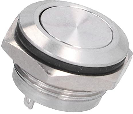 Interruptores de Superficie Plana, Terminal de Tornillo, Fácil Instalación, 1 Interruptor de Botón No para Control de Circuito para Electrodomésticos(16 mm)