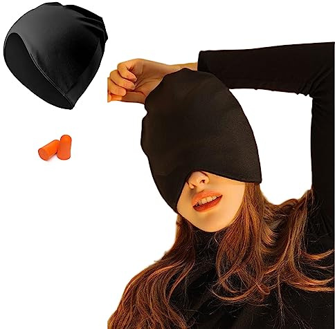 Masque de sommeil, réduction du bruit et obscurité, bonnet de sommeil, Unisexe, masque de sommeil ne serre pas la tête et ne tombe pas facilement, adapté pour la maison et les voyages