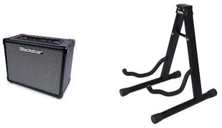 Blackstar ID Core 20 Electric Guitar Combo Amplifier with Built In Effects/Tuner and Line In & KEPLIN Guitar Stand A Frame Foldable Universal Fits All Guitars Acoustic Electric Bass Stand A