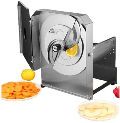 Automatisk kommersiell fruktskärare Elektrisk skivare i rostfritt stål Citron Potatis Kål Grönsaks multifunktionell skivmaskin