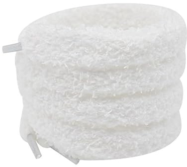 WANYI 2 Paires Lacets Fluffy Peluche Universels 1.5CM pour Sneakers et Chaussures de Sport