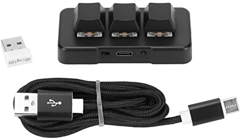 RGB-bakgrundsbelysning, Kompakt Stil, Mer Spelupplevelse, Tangentbord med 3 Tangenter, Enkel Manövrering, Ergonomisk Design, Trådbunden USB, Trådlös, Full Teknik med Anslutning