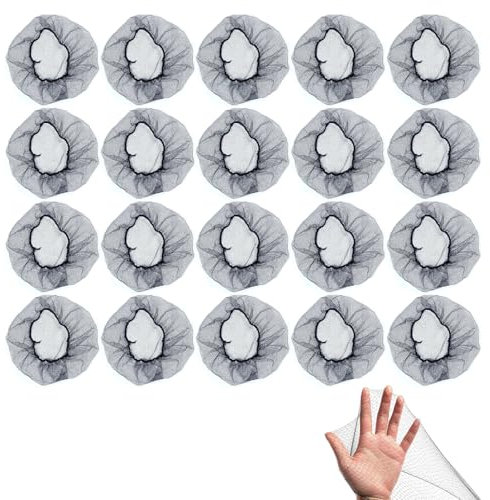 XWYDZ 20Pcs Elastic Hair Nets - Breathable Mesh Caps for Catering & Food Service, Unisex Kitchen Hairnets with Stretch Edge for Sleeping, Salon, Cooking