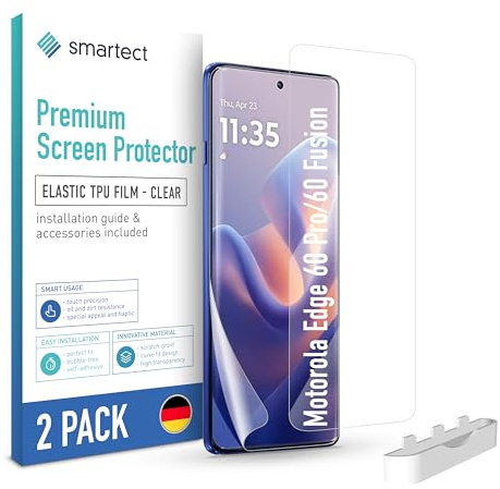 smartect TPU Skärmskydd 2 Stycken för Motorola Edge 60 Pro / 60 Fusion | Screen Protector Anti-Repor, Skyddsfilm Ultra-transparent, Bubbelfri, Anti-Fingeravtryck, Skalvänlig