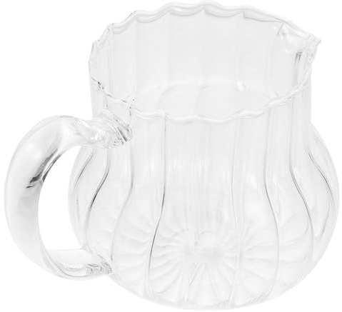 jojofuny Pot à Lait en Verre Transparent 200 Ml – Pichet à Sauce Pratique Cuisine, Restaurant et Café – Récipient Verre Lisse Anti-fuite, Accessoire Vaisselle pour Service Lait et Crème