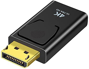 Seminer Displayport to HDMI Adapter, 4K DP to HDMI Converter Displayport Male to HDMI Female Adapter 1.2V Nickel Plated for Desktop, Laptop, Projector