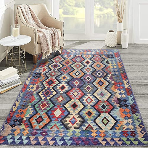 NETLINE HOME - Loomx Tapis lavable en machine pour cuisine, chambre, couloir, salon, chambre d'enfant - Tapis traditionnel turc - Design oriental (120 x 180)