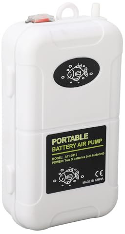 Tragbarer Belüfter, Aquarium-Sauerstoffpumpe, 5 W, Aquarium-Belüfter, Mini-Luftpumpe Mit 0,6 M Schlauch, Sprudelstein, Für Aquarien, Angeln Im Freien