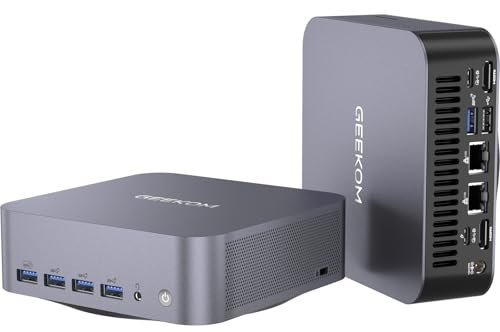 GEEKOM [Einziger Europäischer Hardware Preis für Intel Mini-PC] AI Mini PC GT1 Mega mit Intel Core Ultra 9-185H|2.5G Dual-LAN|Echtzeit-AR|32GB DDR5 + 1TB SSD|6×USB|Windows 11 Pro|4×4K Ausgänge