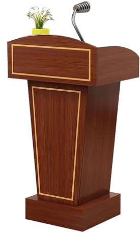XAoSCd Rednerpult-Podiumständer, Rednerpulte, Bodenstehende Podien Mit Offenem Stauraum, Podestständer, Lehrerpodeste, Empfangstresen, Podien Aus Hochdichter Tafel,D