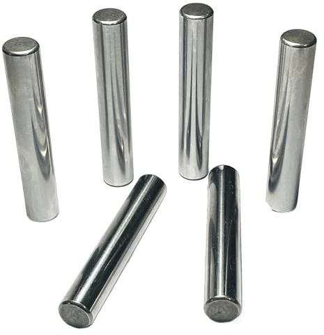 ZDingTech 6PCS 1/2 x 3 Dowel Pins,1/2 inch x 3 inch Metal Dowel pins,Shelf Pegs 1/2 inch,Bearings Alloy Steel pins Wood Bunk Bed Dowel Pins 1/2 Shelf Pins 1/2 inch Metal pins,Shelf Support Pegs