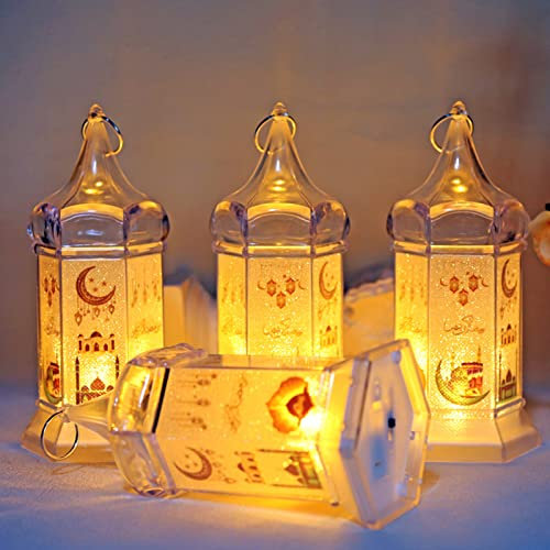 ACAREY Ramadan Deko Laterne, Ramadan Dekoration Windlicht Ramadan Kerzenhalter Orientalisch Lampe Für Ramadan Eid Mubarak Dekorationen, Tischdeko, Wohnzimmer Deko, Ramadan Geschenke (4 Stück)