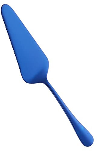 Cabilock pelle à gâteau roulette à pizza palette marqueur décor d'or bloc poêle coupe fromage couteau fromage couteau à fromage spatule gateau pelle à pâtisserie en acier inoxydable Blue