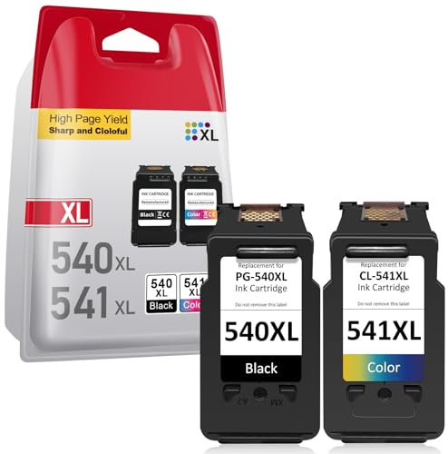 APEXCOLOR Druckerpatronen PG-540XL & CL-541XL Multipack (1x Schwarz + 1x Farbe)-Tintenpatronen für Canon Pixma TS5150, MG3650s, MG3600, MG4250, MX475, MX375, MX535 - Ersatz für Canon 540XL/541XL