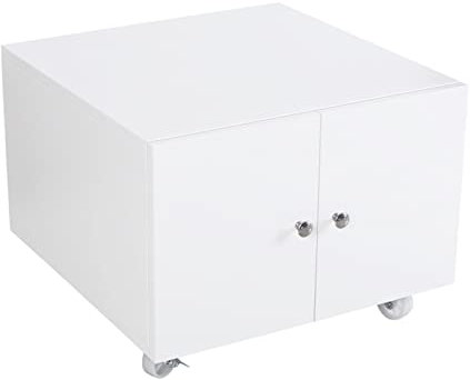 Printer Stand Skrivare Vagn Golvstående skrivare Stativ Rörbart skåp med rullar kan hålla 220 pund kontorslagring och organisation vit Skrivarhylla
