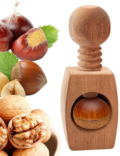 Cascanueces De Nueces,Pinza De Madera De Nogal Con Forma De Seto - Abridor Portátil Para Avellanas Y Castañas Para Hogar Viajes Camping Picnics Y Más