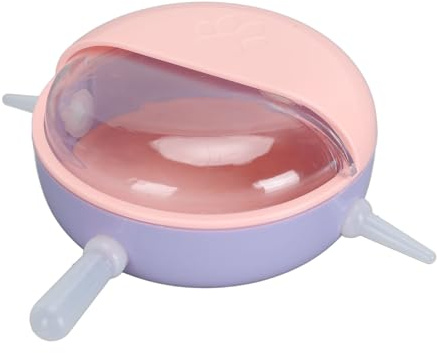 FILFEEL Bol à Lait pour Animaux de Compagnie avec 5 Tétines et Couvercle, Dispositif d'allaitement pour Chiots et Chatons (Rose)