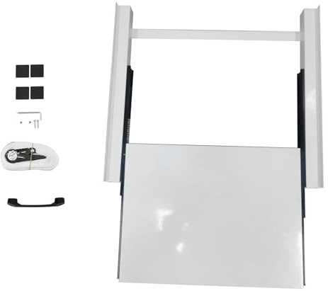 Kit impilabile per lavasciuga con ripiano estraibile, telaio impilabile universale largo 60 cm, kit salvaspazio senza trapano per la maggior parte delle lavatrici e asciugatrici a