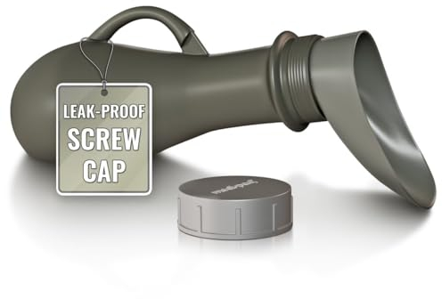 Medipaq Portable Urinal – 1.2L Urine Bottles Male & Female Urinal – Pee Bottle for Men – Travel Urine Bottles - Silver