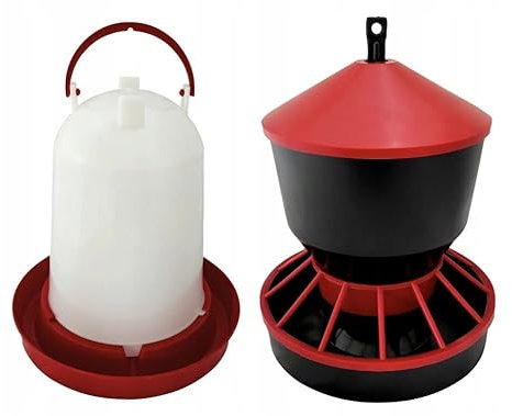 Hühnertränke 6l Futterautomat Hühner, Geflügel Futterspender I Automatischer Spender für Hühnerfutter I Futterstation 6kg