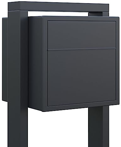 Boîte aux lettres sur pied, design Soprano, anthracite Bravios