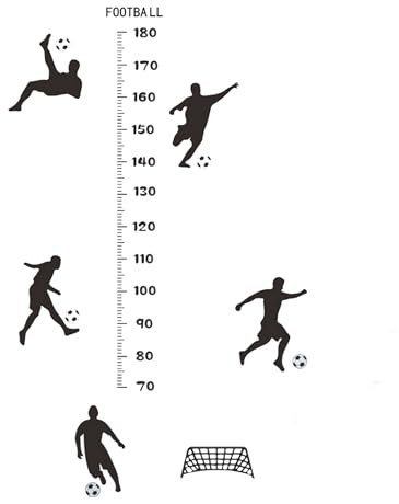 Wandtattoo Messlatte Wandaufkleber Abnehmbare Messlatte Höhe Wandaufkleber Fußball Messlatte KöRpergrößE Messen Wandsticker Mit 70-180cm Für Schlafzimmer,Wanddekoration,Wohnzimmer(#2)