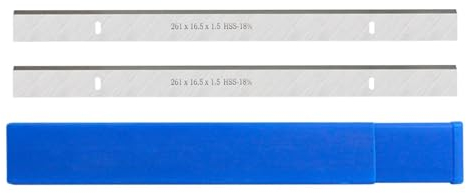 Ninehole 2 Piezas HSS Cuchilla de cepilladora 261x16.5x1.5mm Para Scheppach HMS 1050 1070 (TYP 2), 261mm Cuchillas Cepilladoras Para Maquinaria De Carpintería, 261x16.5x1.5mm
