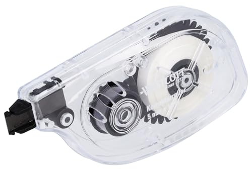 Westcott Sideway Correction Tape | 10m x 5mm White Correction Layer | Precise, Immediate Write, Long-Lasting | E-743917 00
