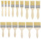Flachpinsel Set, 15 Stück Pinselset Malerpinsel Set mit Holzgriff, Pinsel Set für Farben Lack Klebstoffe, Flachpinsel Lasurpinsel für DIY, Malerbedarf zum Streichen, 23/38/50/62/75 mm Breite