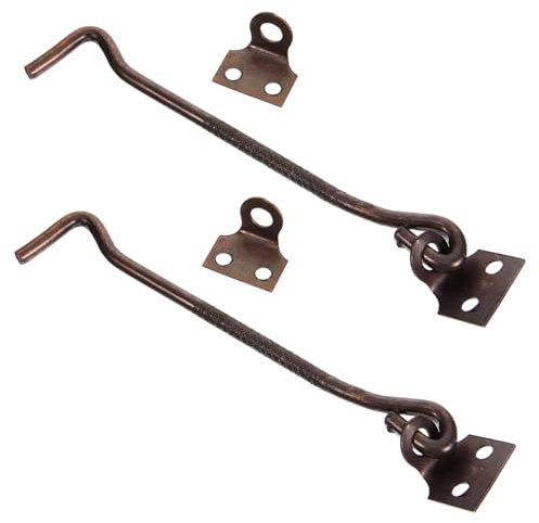 Cabilock 2piezas Cerraduras De Gancho y Ojo Pestillos para Puertas Ventanas Fácil De Instalar