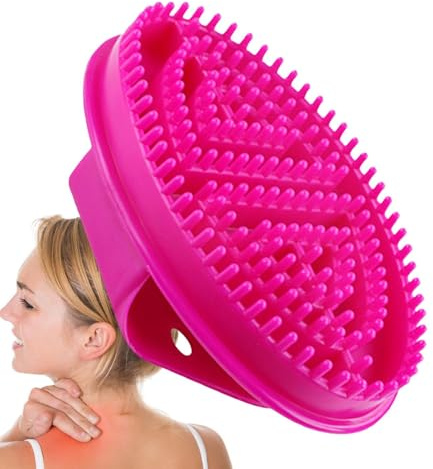 Silicone Body Brush, Handheld Meridian Pressure Brush, Meridian Beauty Massage Brushs, Round Handle Massage Brushs Anti-Cellulite Slimming Relaxing Massager for Women Men Arms Legs Thighs Butt