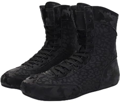 Zapatos de Lucha y Boxeo para niños - Zapatillas de Fitness para jóvenes, Zapatillas Altas Antideslizantes Culturismo, Kickboxing para Exteriores para Mujeres y Hombres