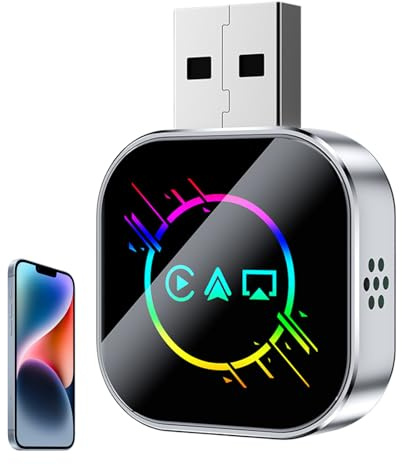 Convertitore Schermo Auto,Convertitore Plug And Play - Adattatore Wireless Per Collegare Il Telefono Schermo Auto,Per Spostamenti Quotidiani Viaggi Lunghi Guida Urbana Navigazione Streaming Musica